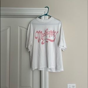 Madhappy White T-Shirt Bubblegum Pink Letter - Size M